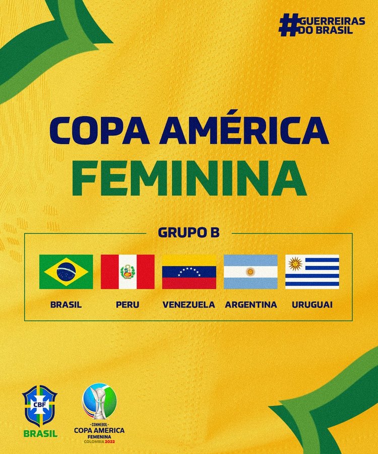 Confira os Grupos da CONMEBOL Copa América Feminina 2022